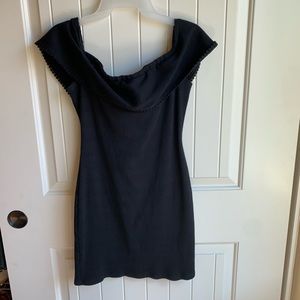 WAYF women’s off the shoulder black dress